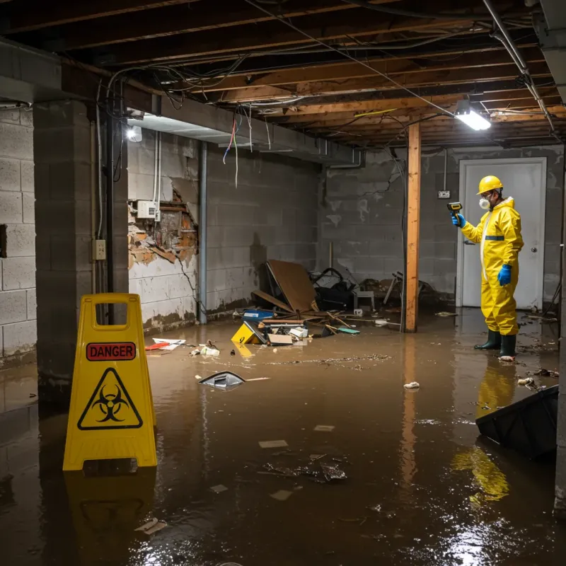 Flooded Basement Electrical Hazard in Claremont, CA Property